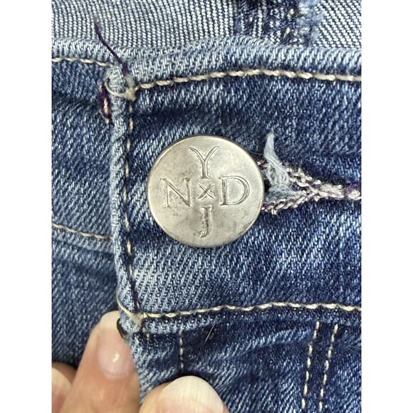 NYDJ Women's Jeans Sz 6 Dayla Wide Cuff Capri Denim Lift & Tuck Technology - Picture 2 of 13
